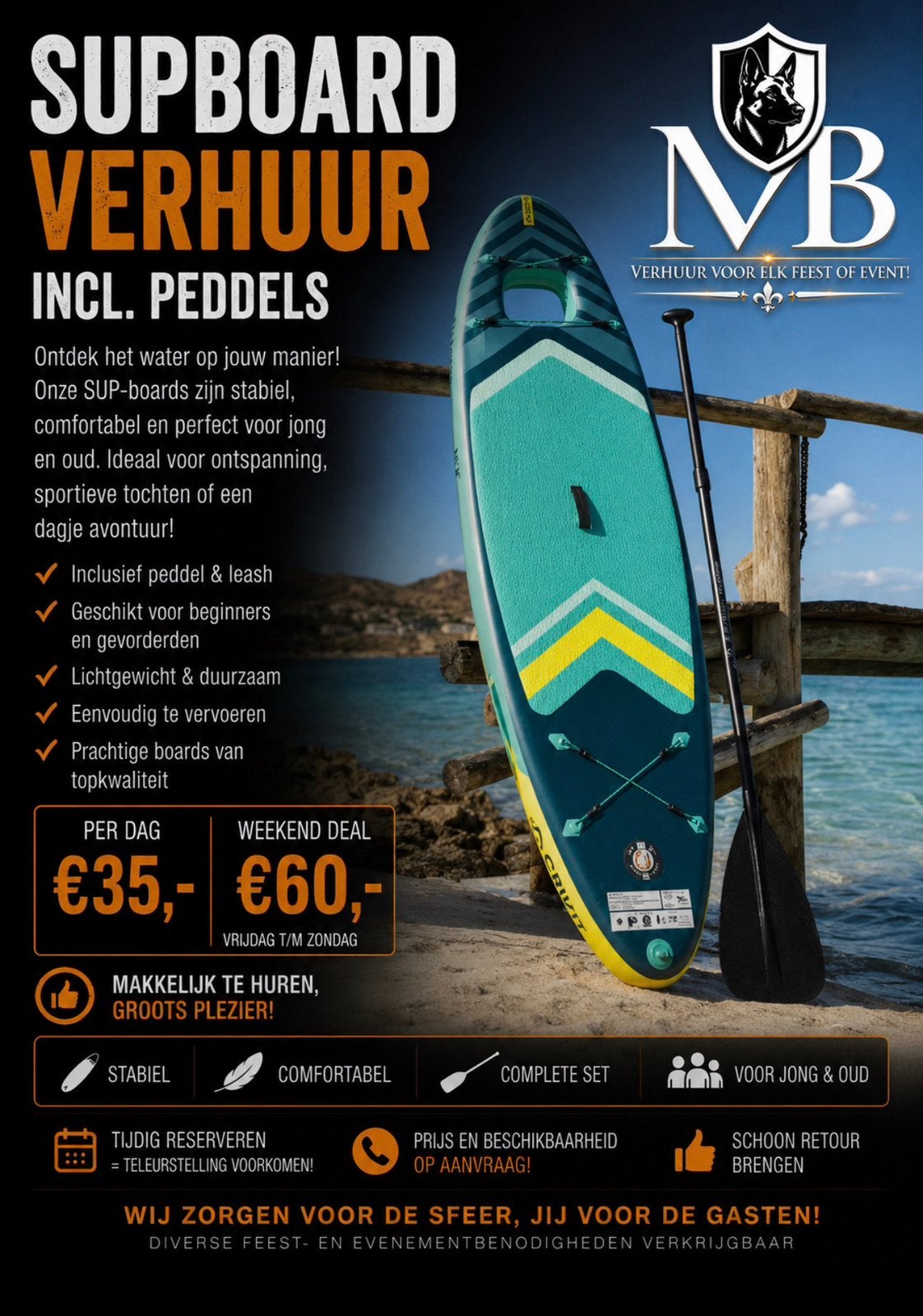 SUPBOARD VERHUUR – ONTDEK HET WATER! ‍️, Ophalen of Verzenden, Zo goed als nieuw, SUP-boards