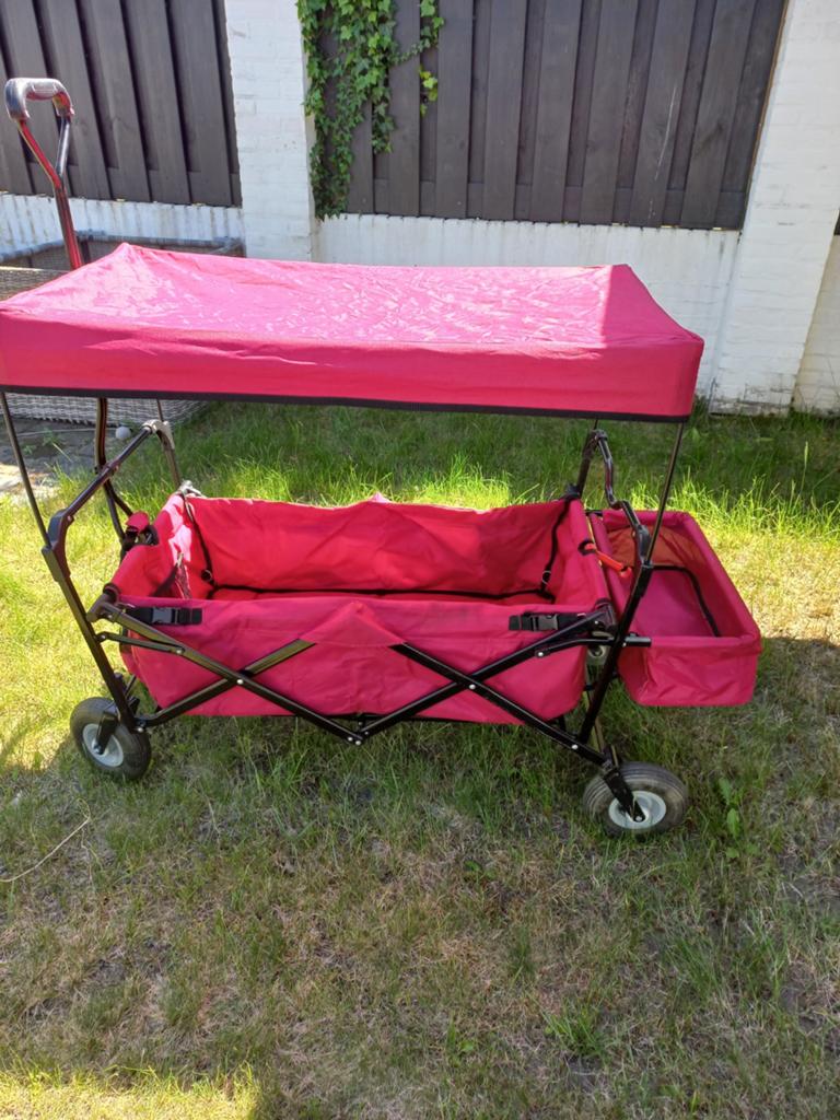 Opvouwbare bolderkar/bolderwagen met luchtbanden en zonnedak, Ophalen