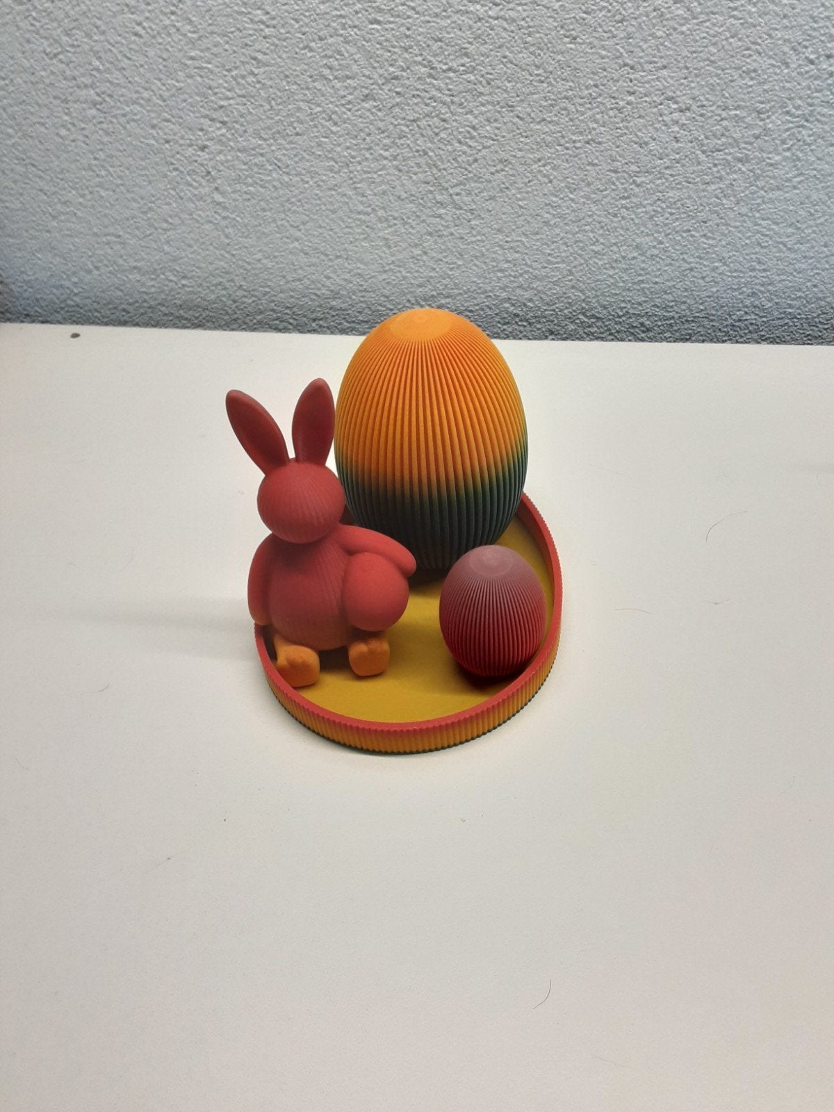 3D Geprinte Konijnen en Eieren - Unieke Decoratie, Meerkleurig, Nieuw, Kunststof, Ophalen of Verzenden