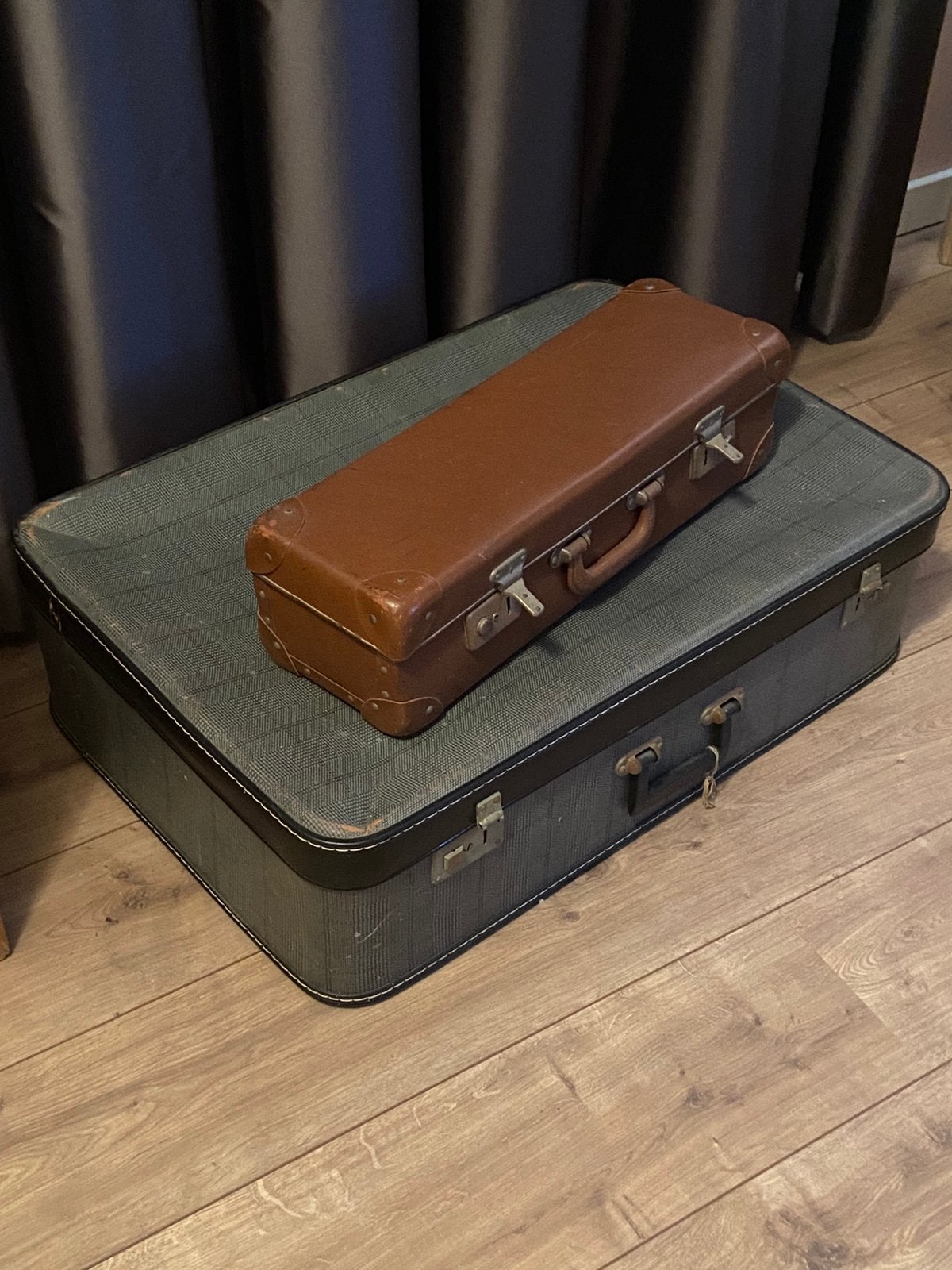 Vintage koffers voor de sier, Sieraden, Tassen en Uiterlijk, Koffers, Ophalen, Zo goed als nieuw, Leer