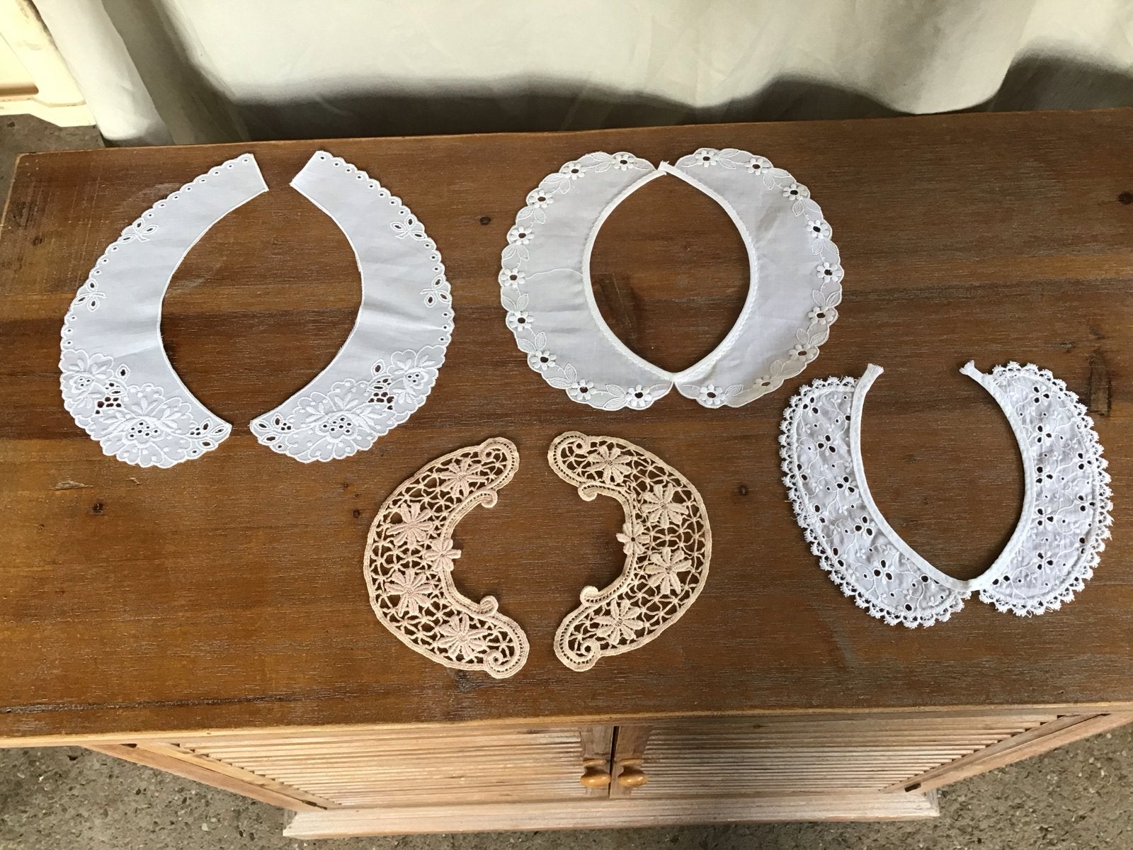 Vintage Kanten Kragen Set - Diverse Stijlen, Ophalen of Verzenden, Dames