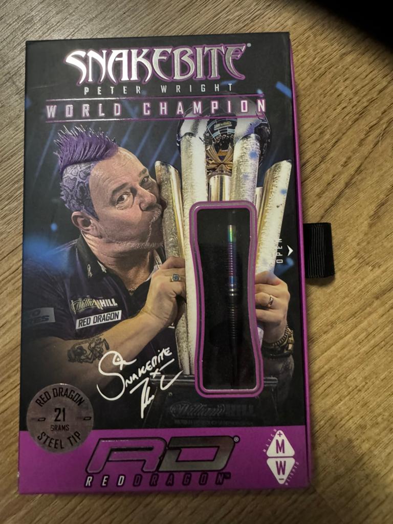 Nieuwe Peter Wright WC Tapered Darts 21 gram - Ongebruikt, Sport en Fitness, Darts, ., Nieuw, Ophalen of Verzenden, Red Dragon