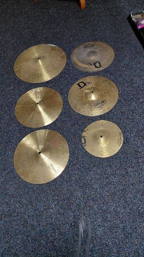 6 stuks bekkens o.a. Pearl Stagg Meinl, Muziek en Instrumenten, Ophalen, Gebruikt, Overige merken