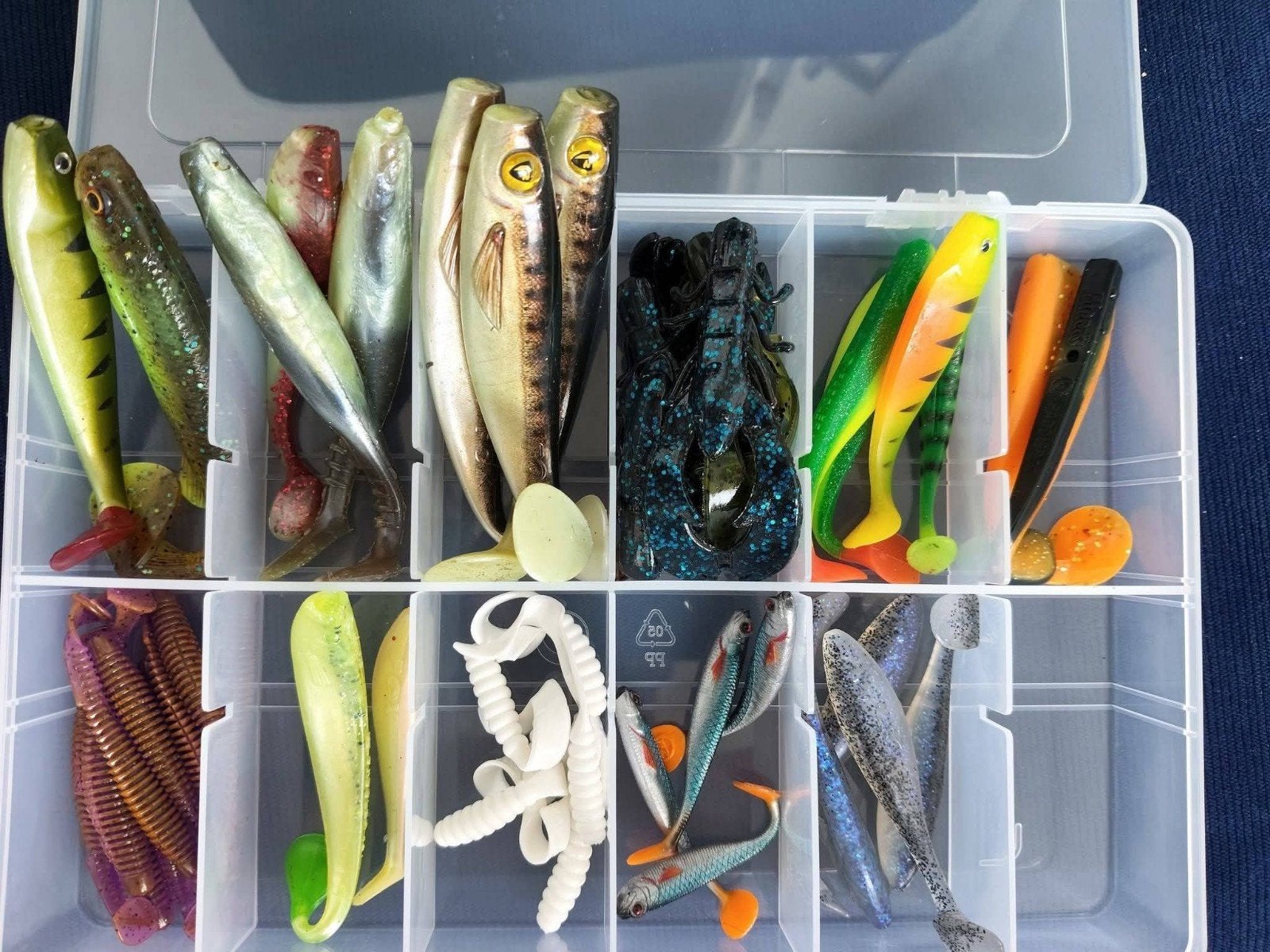 Doos met 45 stuks nieuw/ gebruikt shads, Verzenden, Gebruikt, Overige typen
