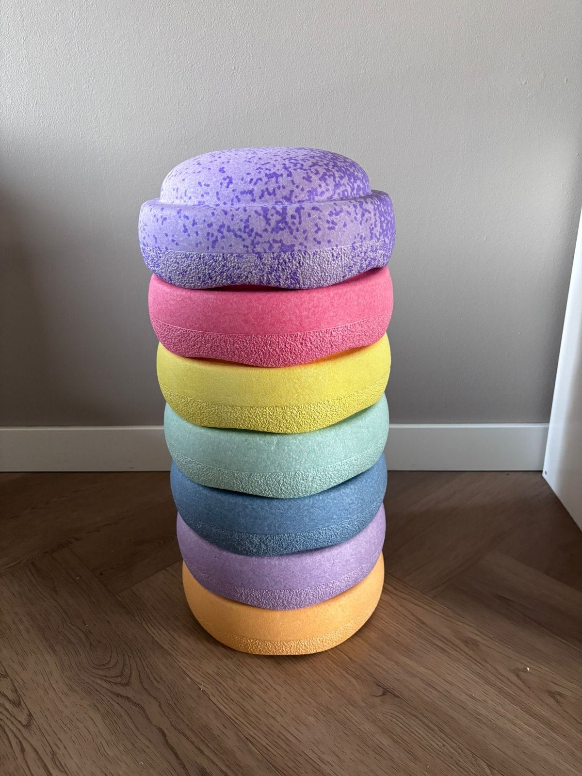 Stapelstenen - Set van 7 in diverse kleuren, Ophalen of Verzenden, Zo goed als nieuw, Bouwen