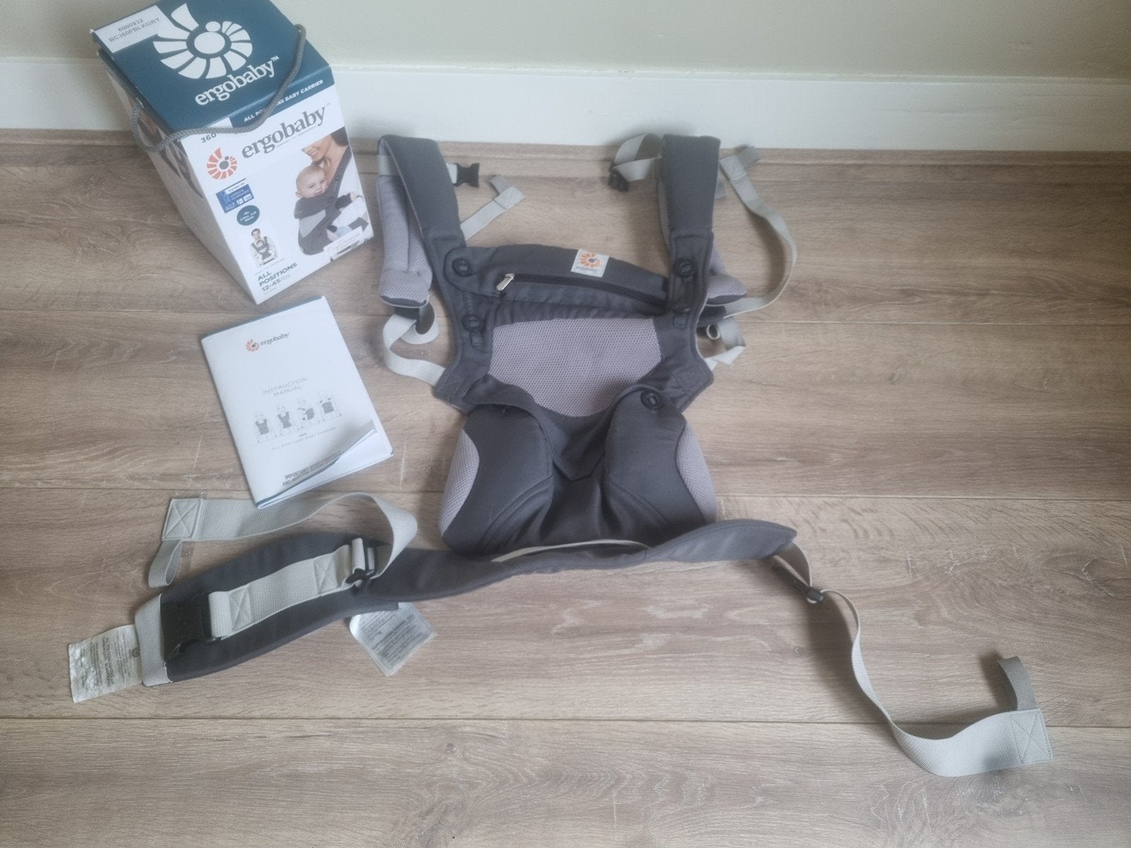 Draagzak Ergobaby 360 air mesh, infant insert & regenhoes, Kinderen en Baby's, Babydragers en Draagdoeken, Buik of Rug, Zo goed als nieuw
