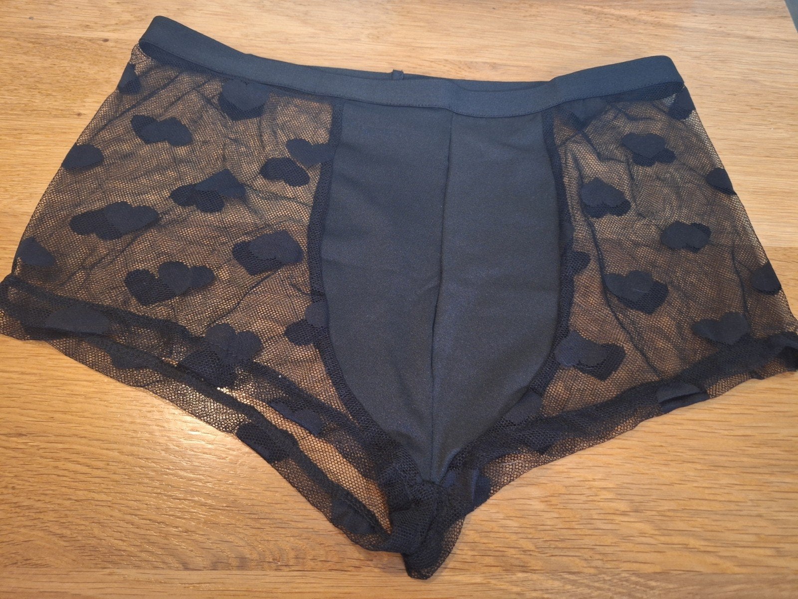Zwarte boxer met hartjespatroon, maat M, Kleding | Heren, Ondergoed, Verzenden, Zwart, Boxer