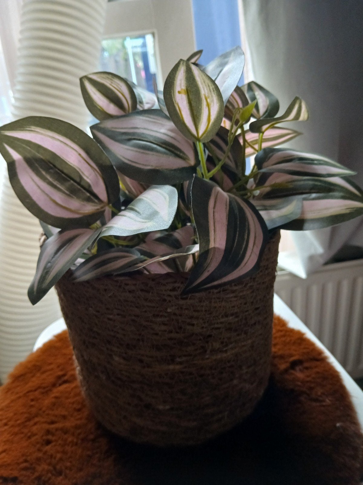 kunstplant met riet pot, Ophalen of Verzenden