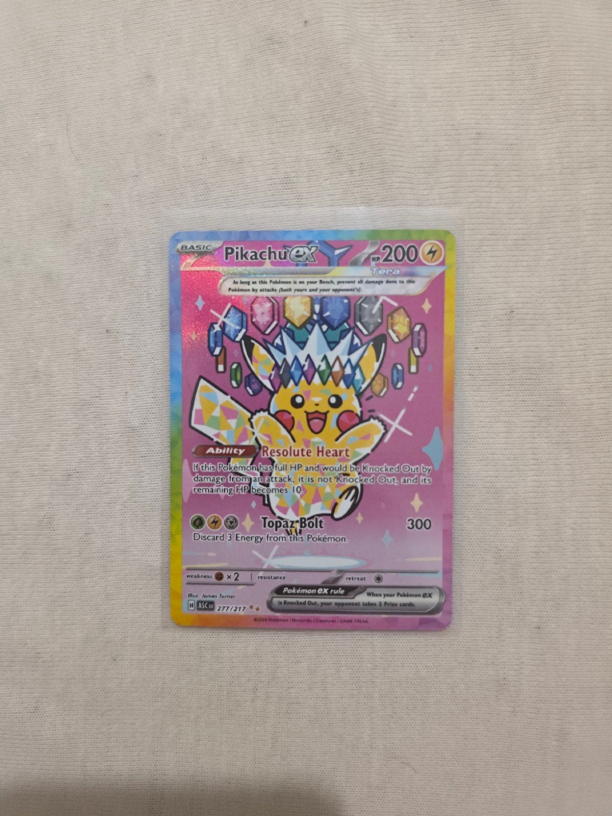 Pikachu EX Ascended Heroes - SIR (277/217), Ophalen, Zo goed als nieuw, Losse kaart