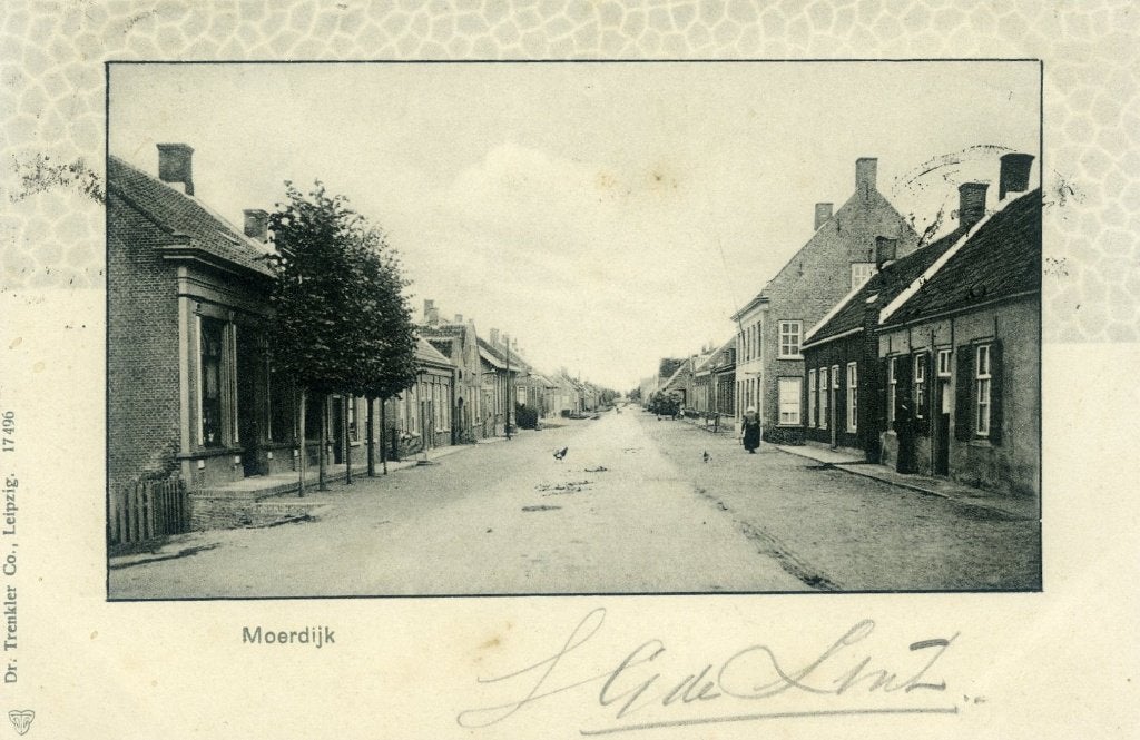 ansichtkaart Moerdijk, Ophalen of Verzenden, Voor 1920, Gelopen, Zuid-Holland