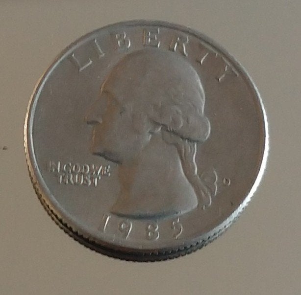 Washington 1985D quarter dollar visje, volgnr 67, Postzegels en Munten, Munten | Amerika, Ophalen of Verzenden, Noord-Amerika
