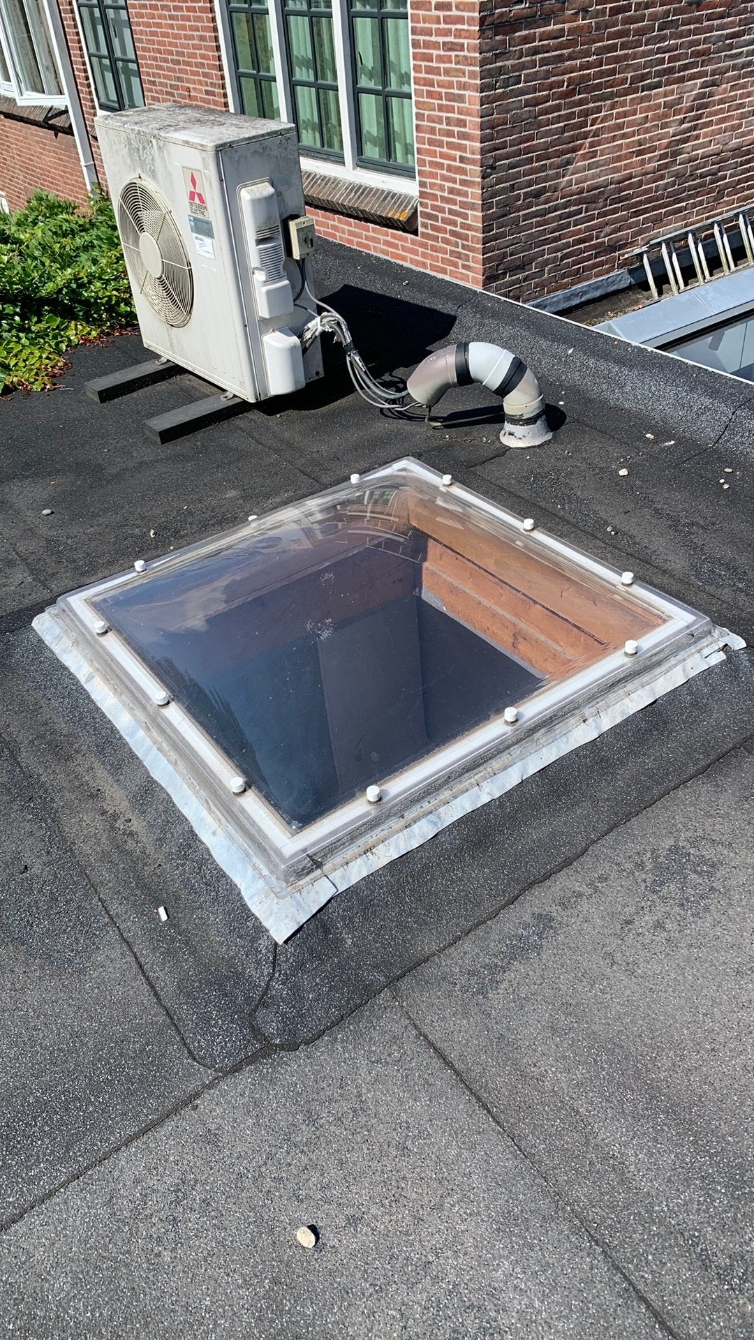 Lichtkoepel daklicht plat dak, Doe-het-zelf en Verbouw, Glas en Ramen, Ophalen, 80 tot 120 cm, Zo goed als nieuw, Dubbelglas