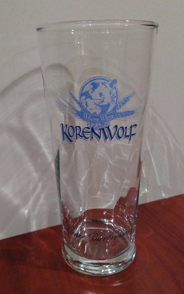 Gulpener Korenwolf Witbier Glas 25cl. (E2), Ophalen of Verzenden, Zo goed als nieuw, Glas of Glazen, Gulpener