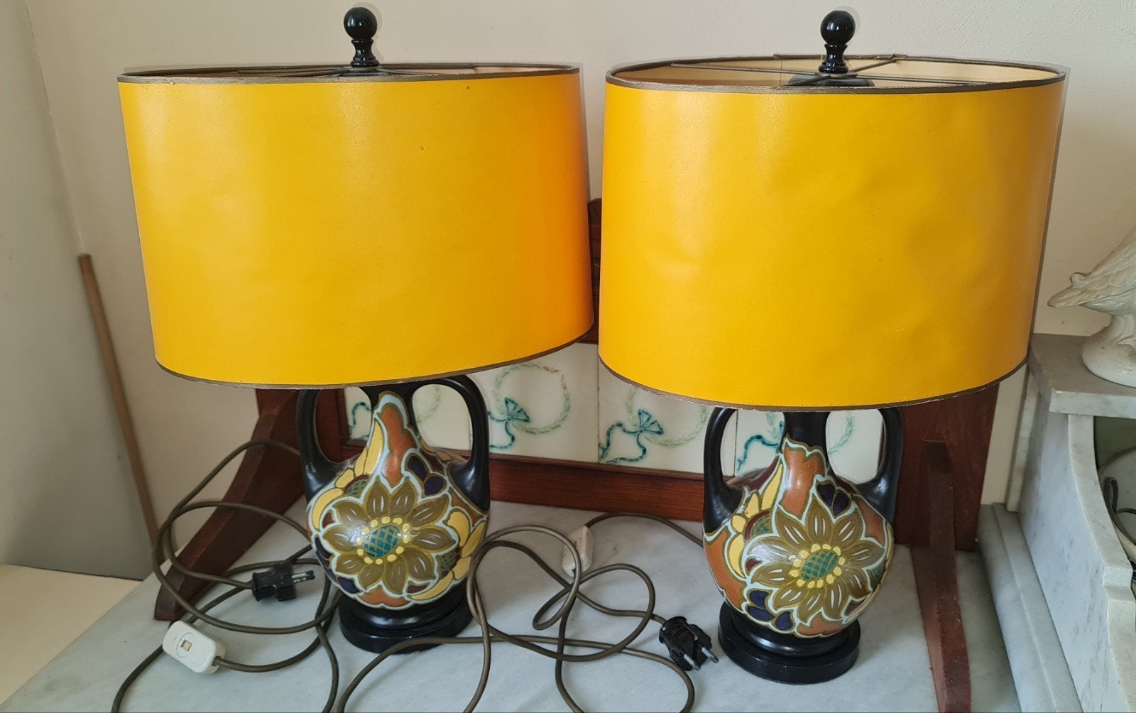 Set van 2 plateel lampen, Ophalen