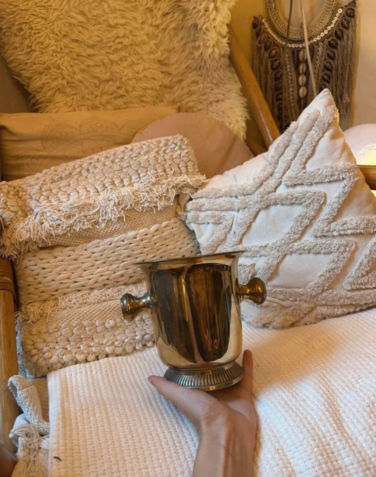 Messing champagnekoeler of wijnkoeler - vintage, Ophalen of Verzenden