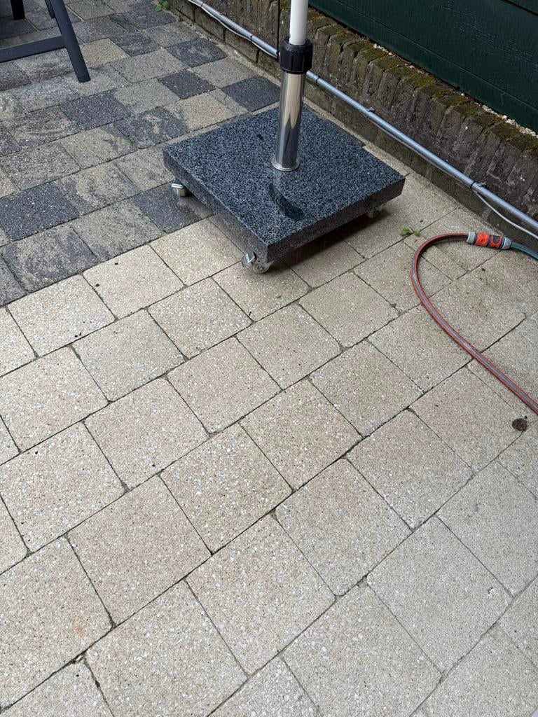 Perfect Shadow Sevilla parasolvoet op wielen 40 kg, Tuin en Terras, Ophalen of Verzenden, Gebruikt, Minder dan 1 meter, Parasolvoet