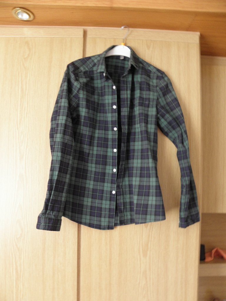 Groen blauw zwart katoen geruit overhemd ASOS M prima staat, Kleding | Heren, Halswijdte 38 (S) of kleiner, Ophalen of Verzenden