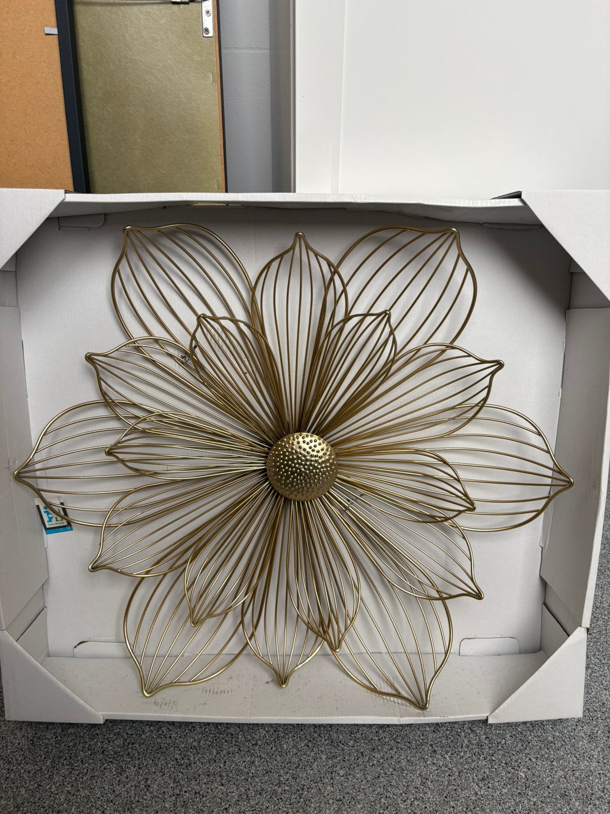 Nieuwe gouden bloem tuindecoratie, wanddecoratie Intratuin, Ophalen, Metaal, Goud, Nieuw