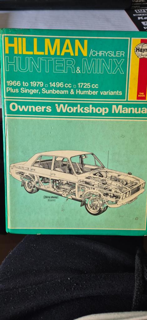Hillman Chrysler Hunter Minx book, Ophalen of Verzenden