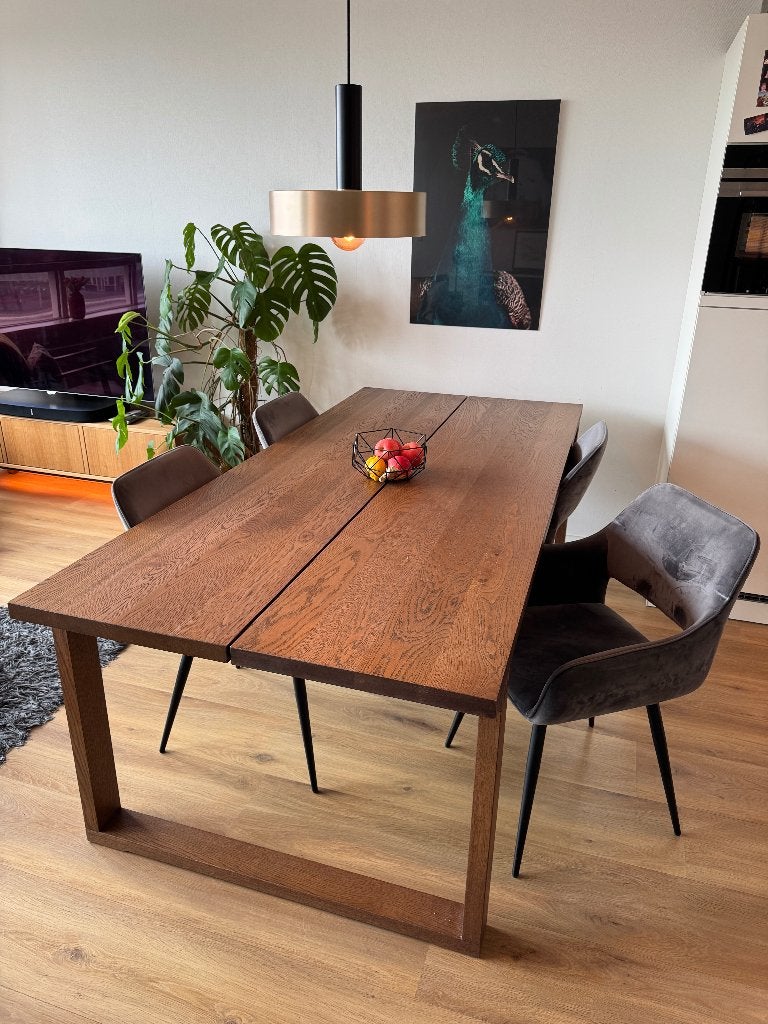 IKEA MÖRBYLÅNGA houten eettafel, Huis en Inrichting, Ophalen, Gebruikt, Eikenhout, 200 cm of meer