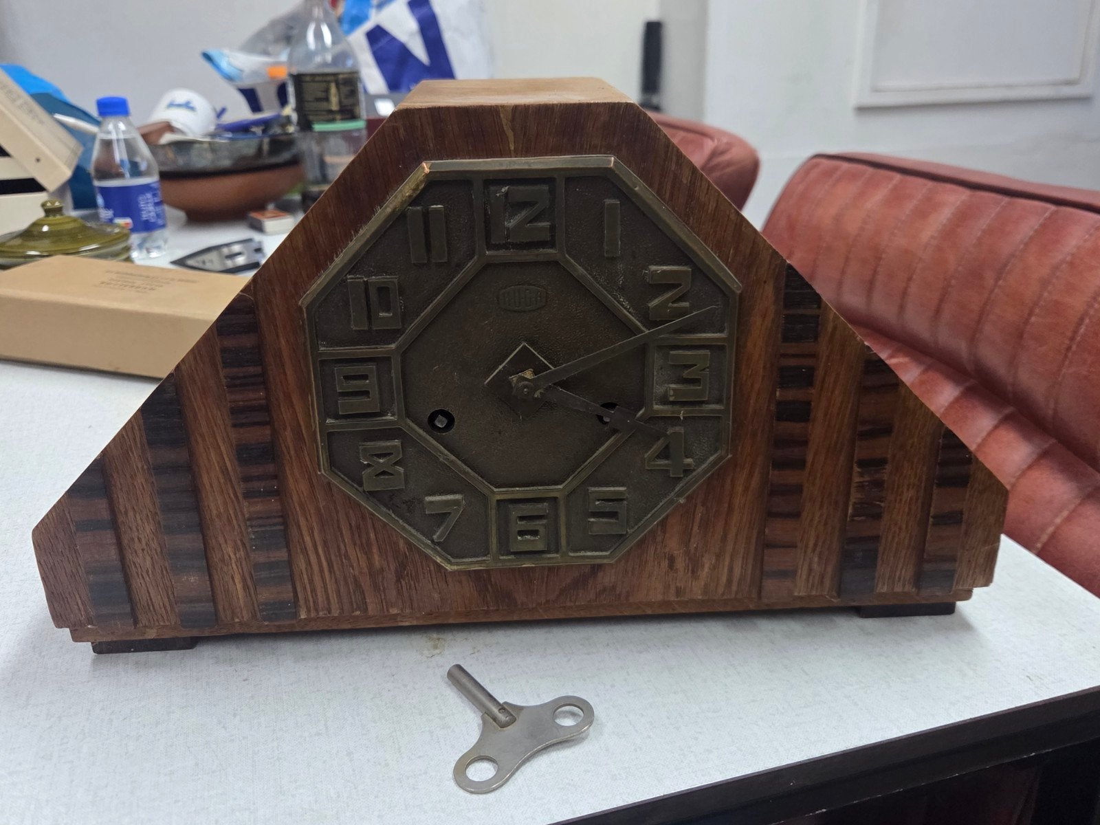 Art Deco Huga schoorsteenklok, Ophalen of Verzenden