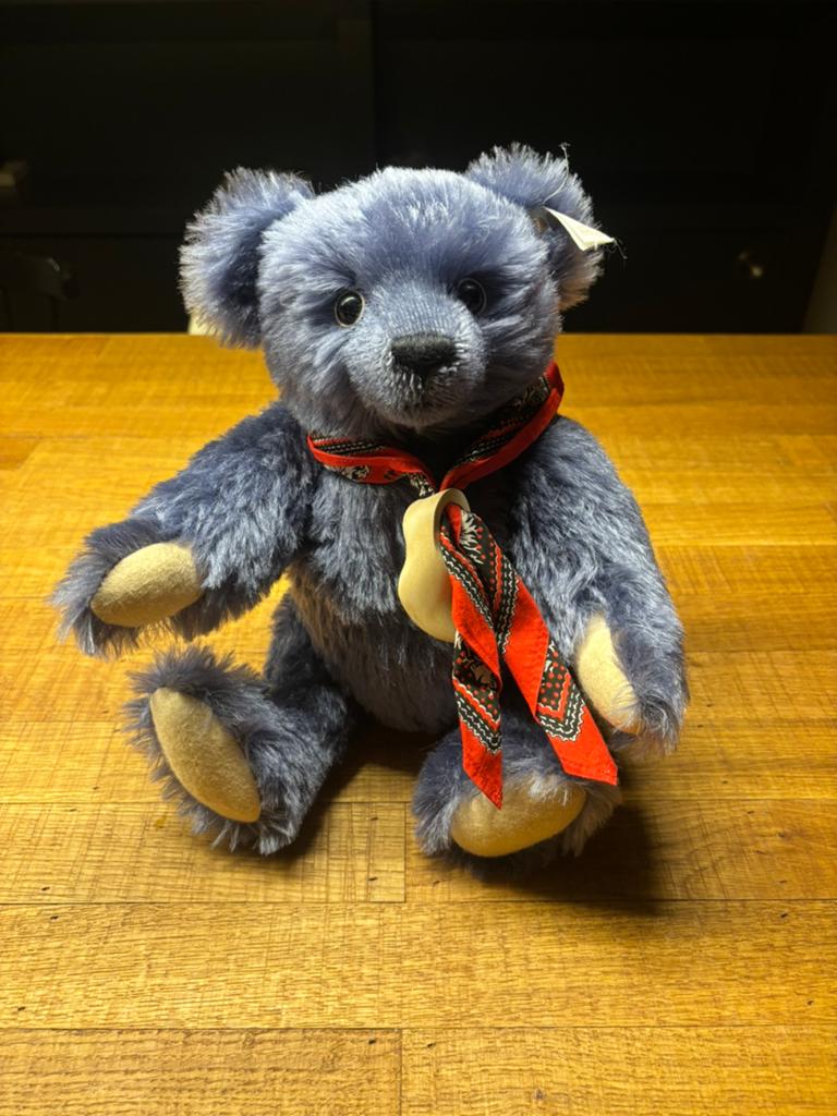Exclusieve Steiff Beer - Collectors item, Overige merken, Beer, Blauw, Ophalen of Verzenden