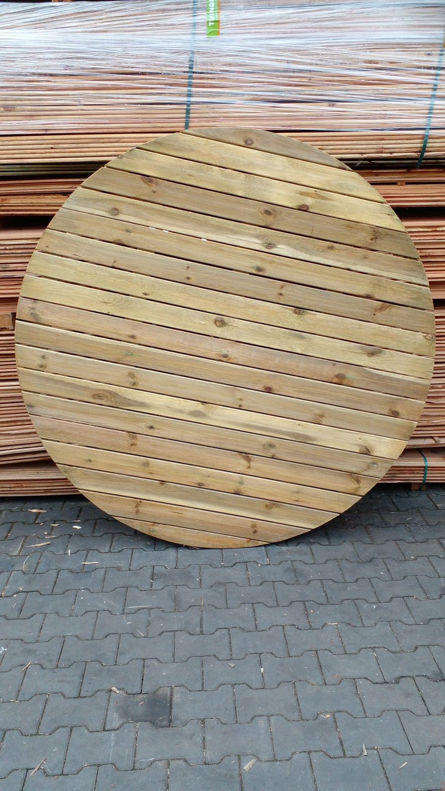 Ronde tuintegels / vlonders, Ophalen, Nieuw, Hout