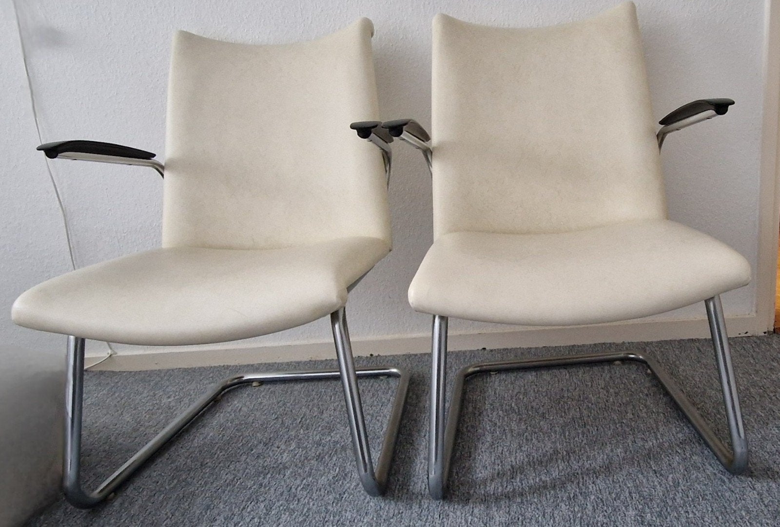 2 originele jaren 50 stoelen Model 3014 "Gebroeders de Wit", Ophalen, Gebruikt, Twee, Wit