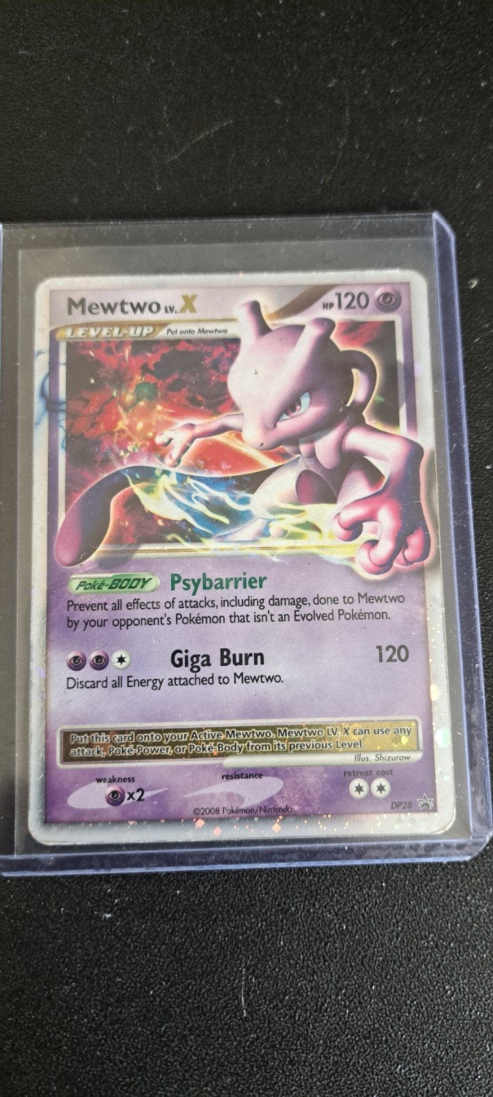Mewtwo Promo DP28 Pokémon Kaart, Ophalen, Zo goed als nieuw, Losse kaart, Foil