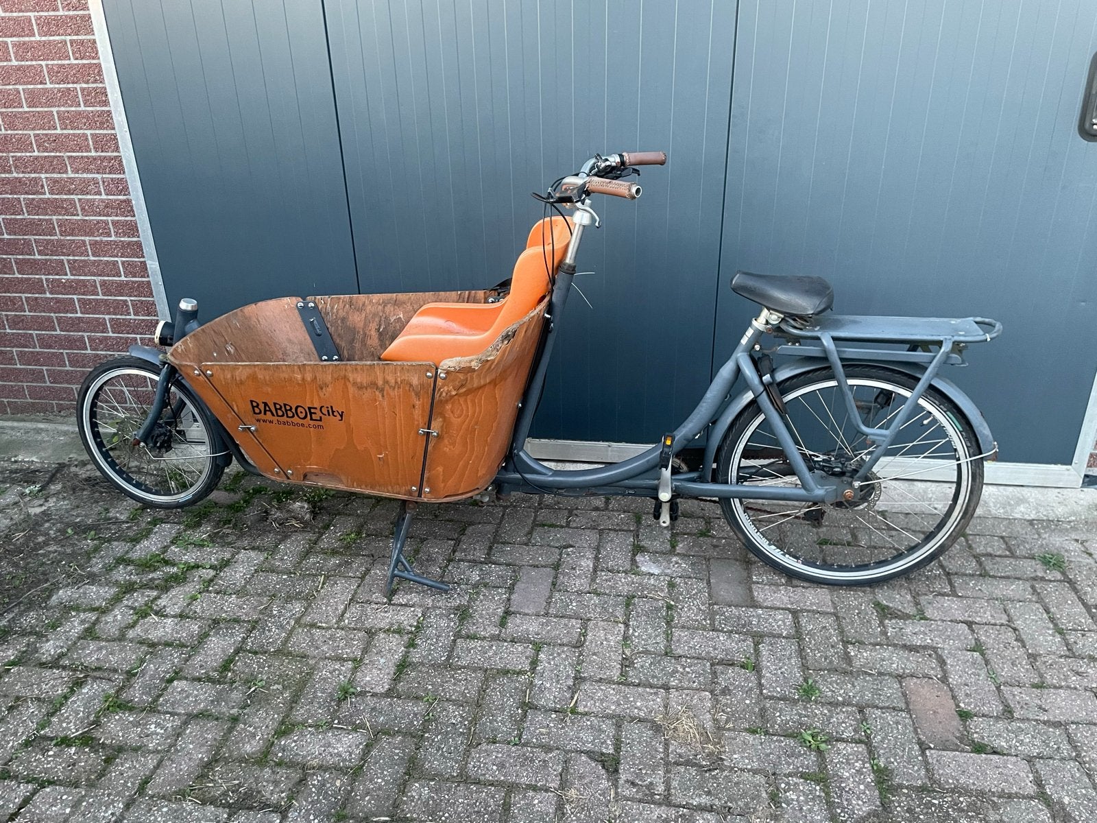 Babboe City Bakfiets - Ideaal voor Kinderen en Goederen, Fietsen en Brommers, Ophalen, Gebruikt, Schijfrem, 1 kind