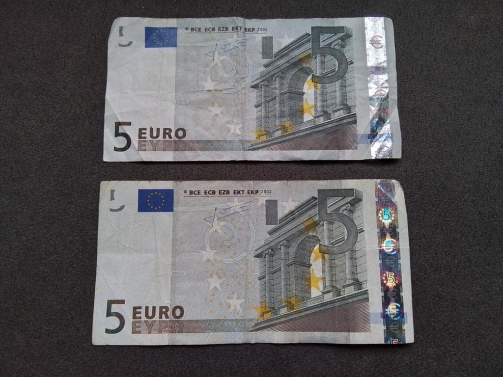 5 eurobiljet 2002 kost 6 euro en meer biljetten kijk foto's, Ophalen of Verzenden, Overige landen