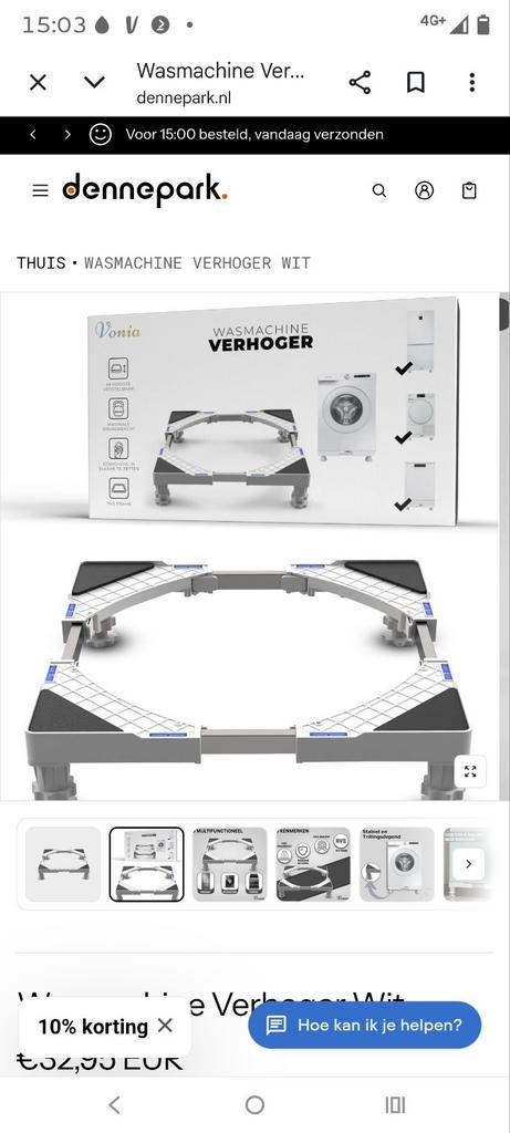 Wasmachine verhoger wit, Witgoed en Apparatuur, Onderdelen en Toebehoren, Ophalen of Verzenden, Nieuw