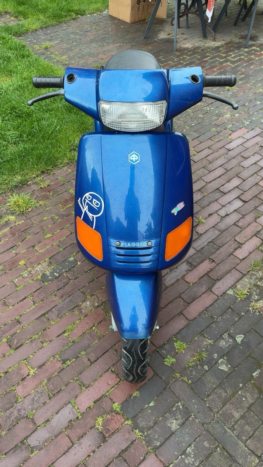Piaggio Zip Type 1 Brommer - Blauw brom, Fietsen en Brommers, Ophalen, Gebruikt, Maximaal 45 km/u