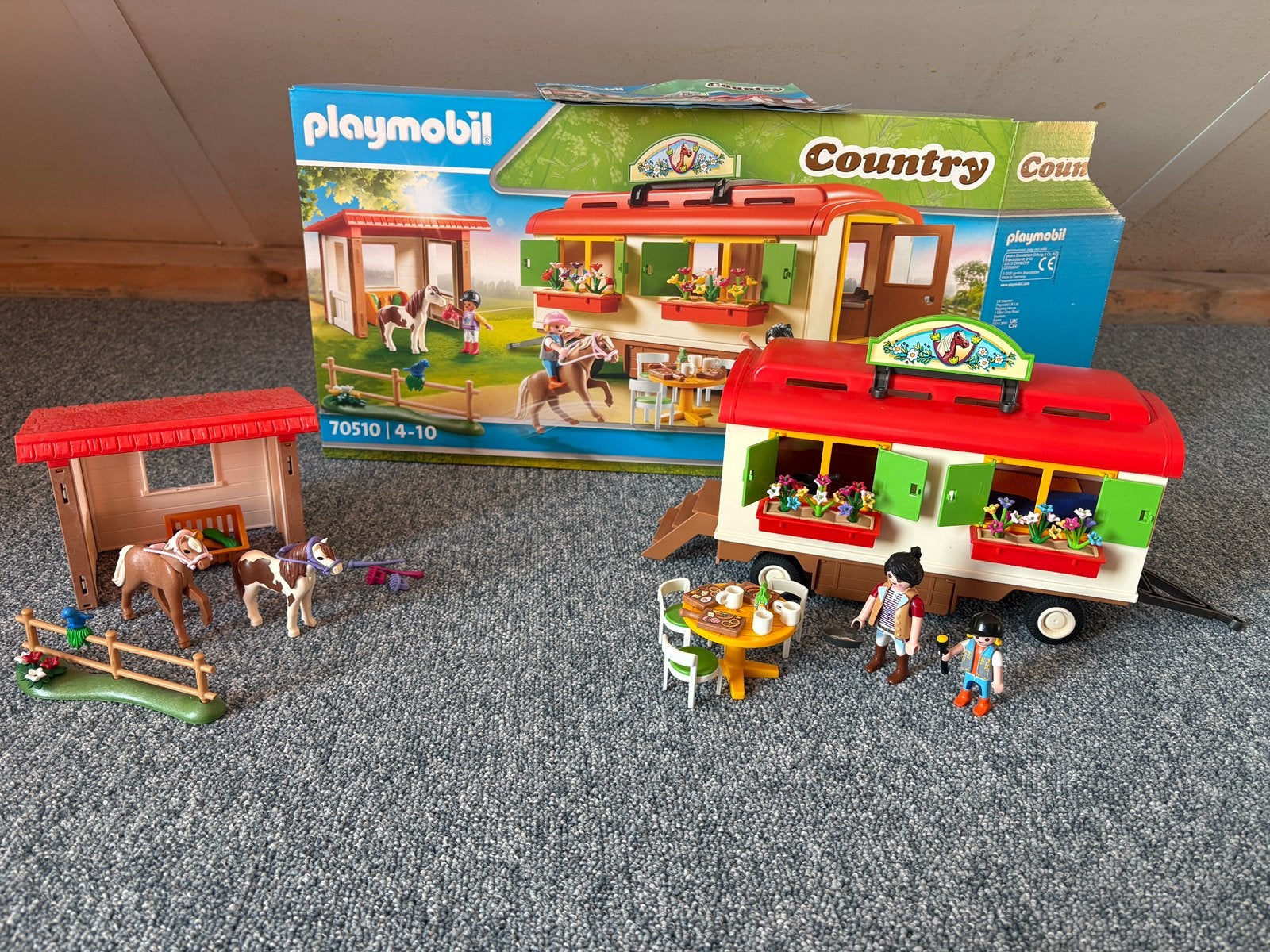Playmobil Ponykamp Aanhanger (70510), Ophalen, Complete set, Voertuig, Zo goed als nieuw