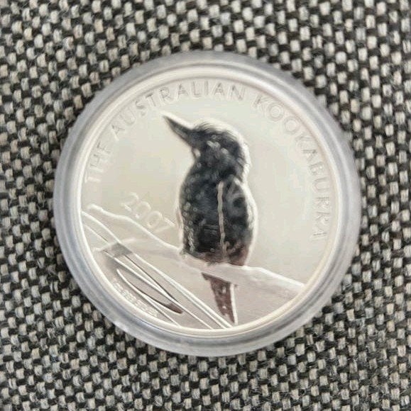 kookaburra 1 Oz zilveren munt uit 2007 oplage 213.4366, Ophalen of Verzenden, Zilver
