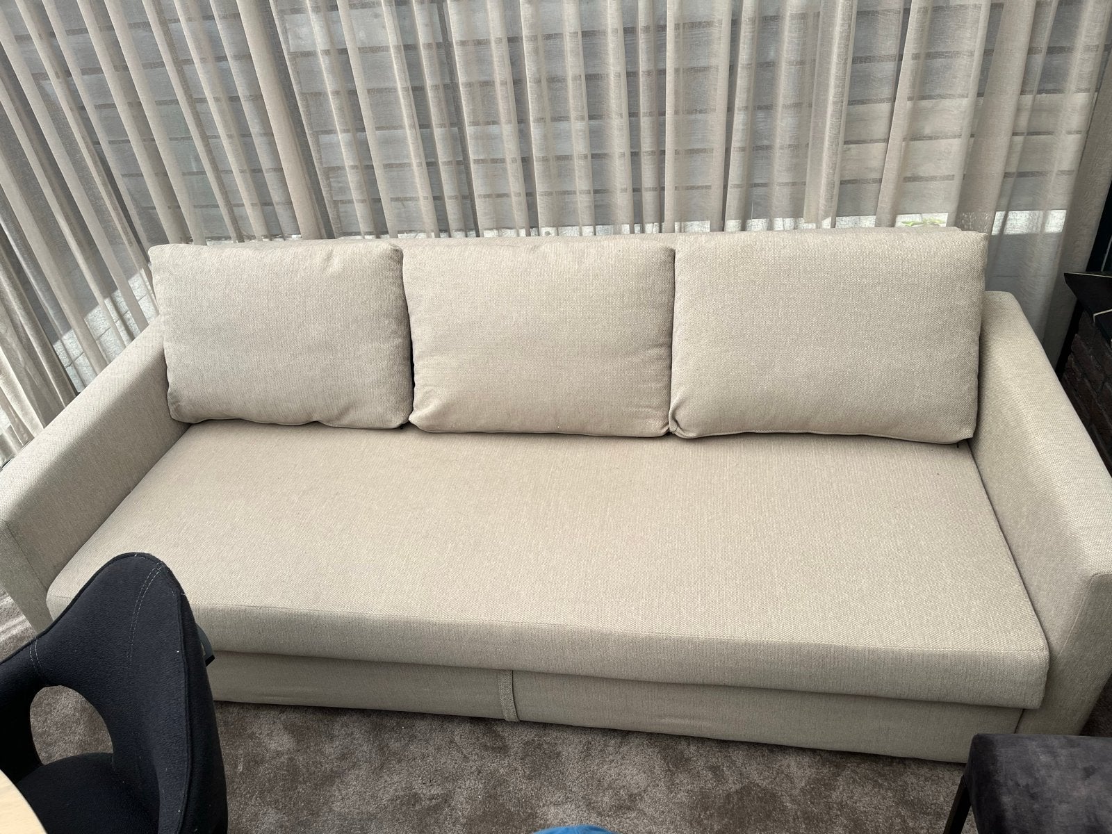 IKEA Slaapbank 2,25 x 1,20 - Zo goed als nieuw, Ophalen, Beige, Tweepersoons, Zo goed als nieuw