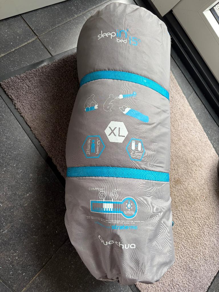 Quechua Sleepin' Bed XL — slaapzak + matras in één (15C), Ophalen, Zo goed als nieuw