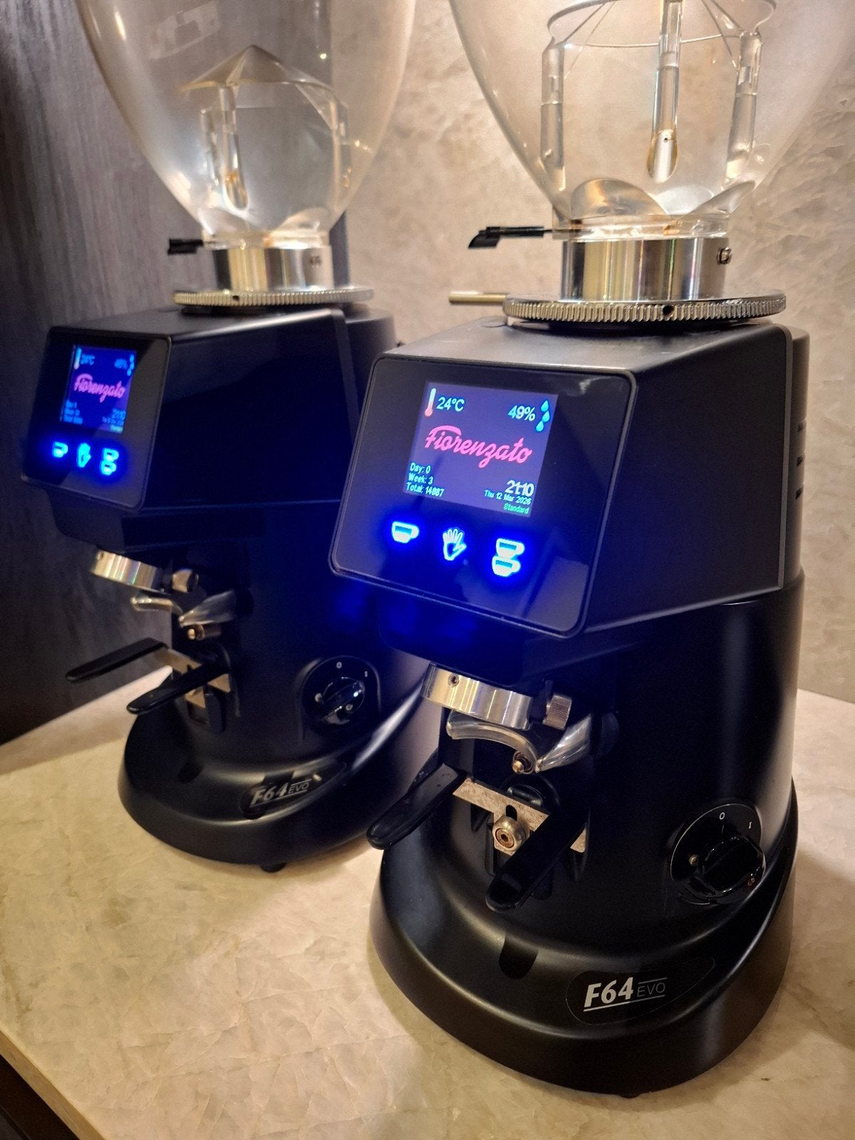 Fiorenzato F64 EVO 2021 Black bonenmaler, Witgoed en Apparatuur, Koffiezetapparaten, Ophalen, Zo goed als nieuw, Koffiemachine
