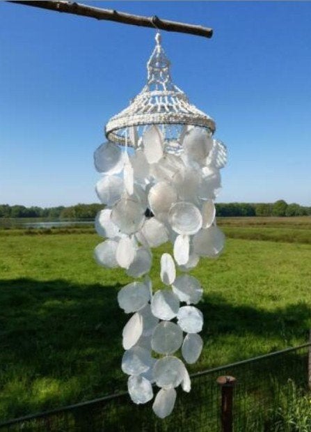 Schelpenhanger schelpenlamp schelpenmobile ibiza terras boho, Tuin en Terras, Ophalen of Verzenden, N, T, V