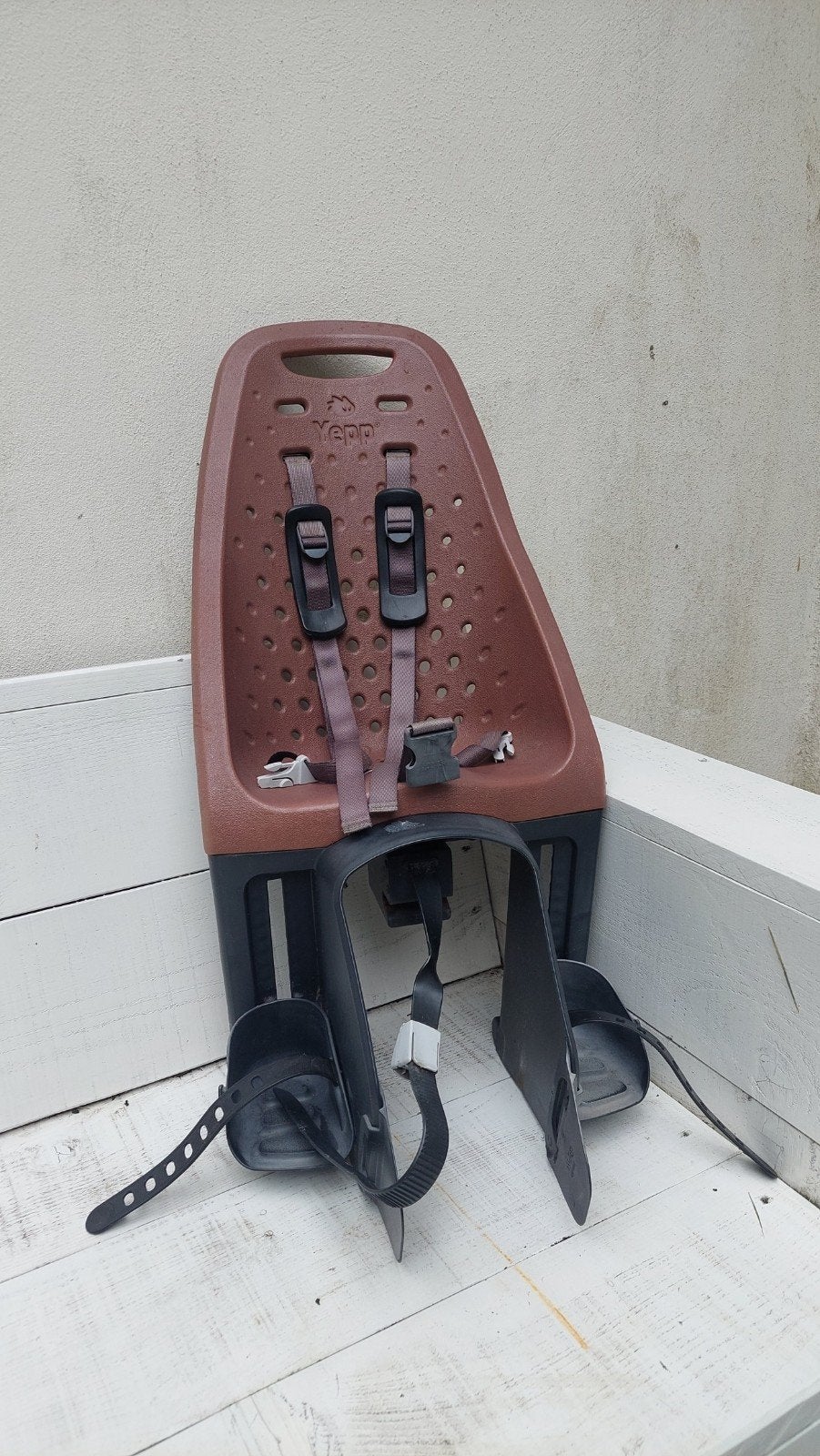 Yepp achteropzitje fiets bruin, Achterzitje, Ophalen, Yepp GMG, 15 t/m 25 kg