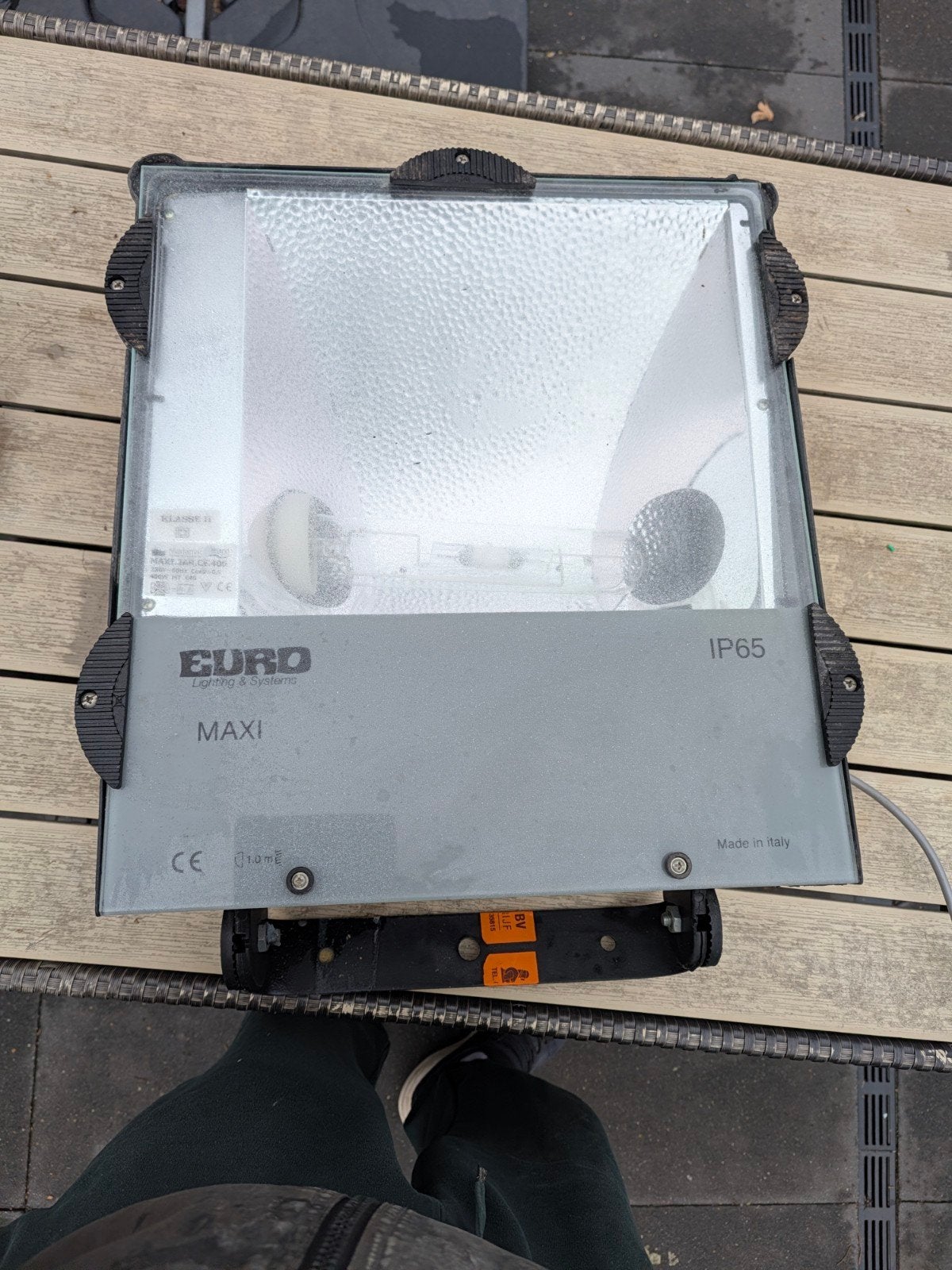 Nog nette schijnwerper lamp - Euro Lighting & Systems Maxi, Ophalen of Verzenden, Gebruikt, 200 tot 500 watt, Lamp met armatuur