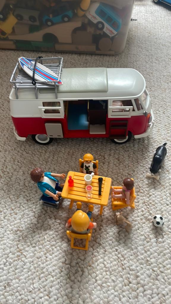 Volkswagen camper bus playmobil, Ophalen of Verzenden, Zo goed als nieuw