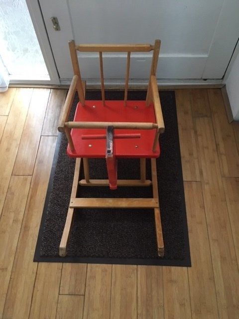 Vintage houten hobbelpaard, Ophalen of Verzenden, Gebruikt