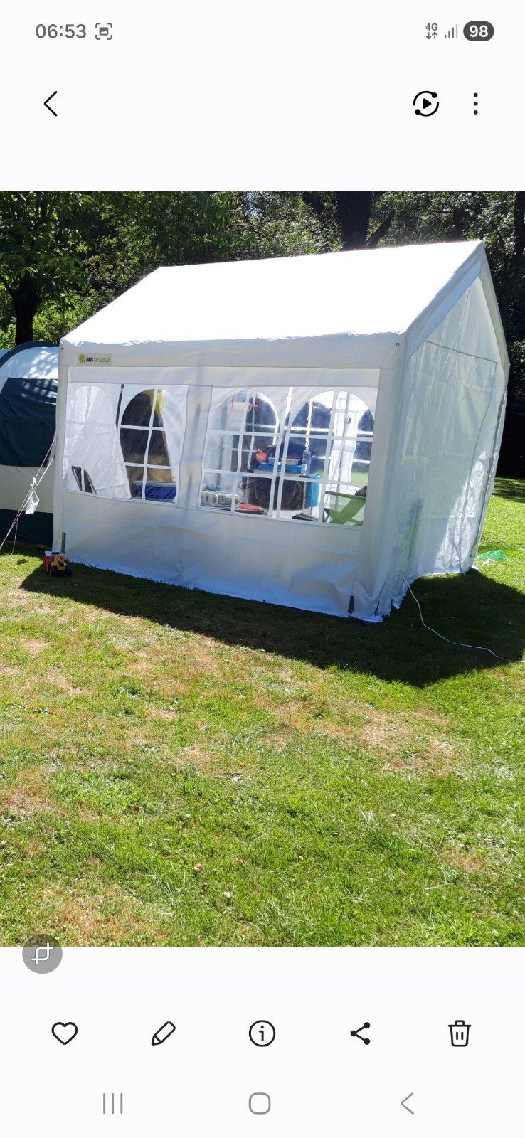 Stevige partytent met dikke buizen - 4 jaar oud, Tuin en Terras, Ophalen, Gebruikt, Partytent, Minder dan 4 meter