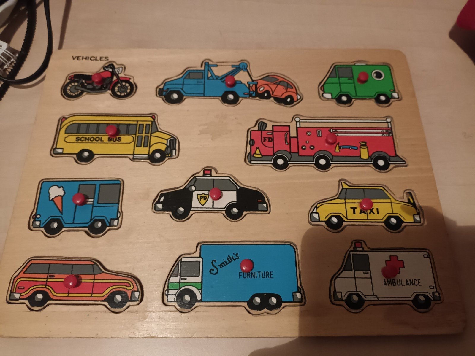 7 houten puzzels voor kinderen (1 licht beschadigd), Ophalen of Verzenden, Gebruikt, 2 tot 4 jaar, Van hout