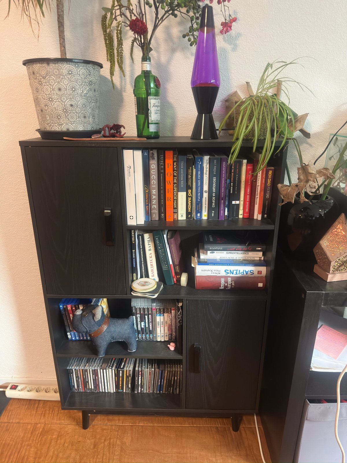 Kast zwarte 108cm hoog, Ophalen, Zo goed als nieuw, 25 tot 50 cm, 50 tot 100 cm