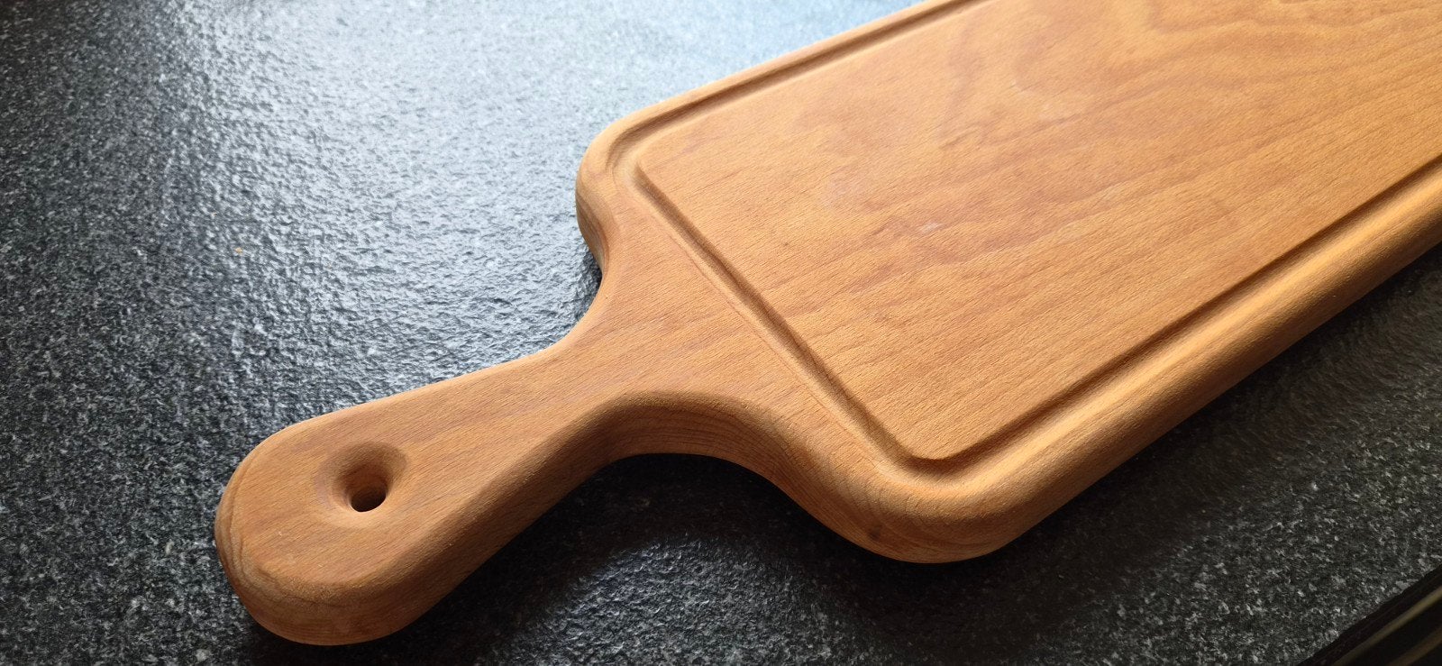 Mooie grote borrelplank / serveerplank, Ophalen, Hout, Snij-/serveerplank, Zo goed als nieuw