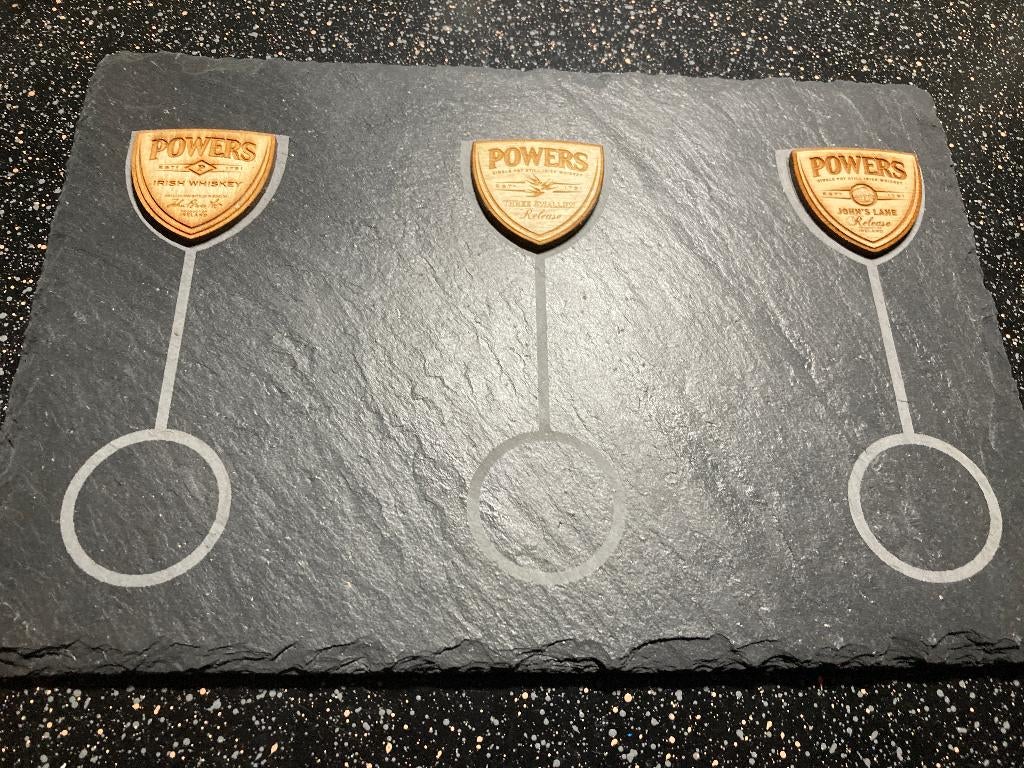 Powers whiskey tasting board van leisteen, Ophalen of Verzenden, Nieuw