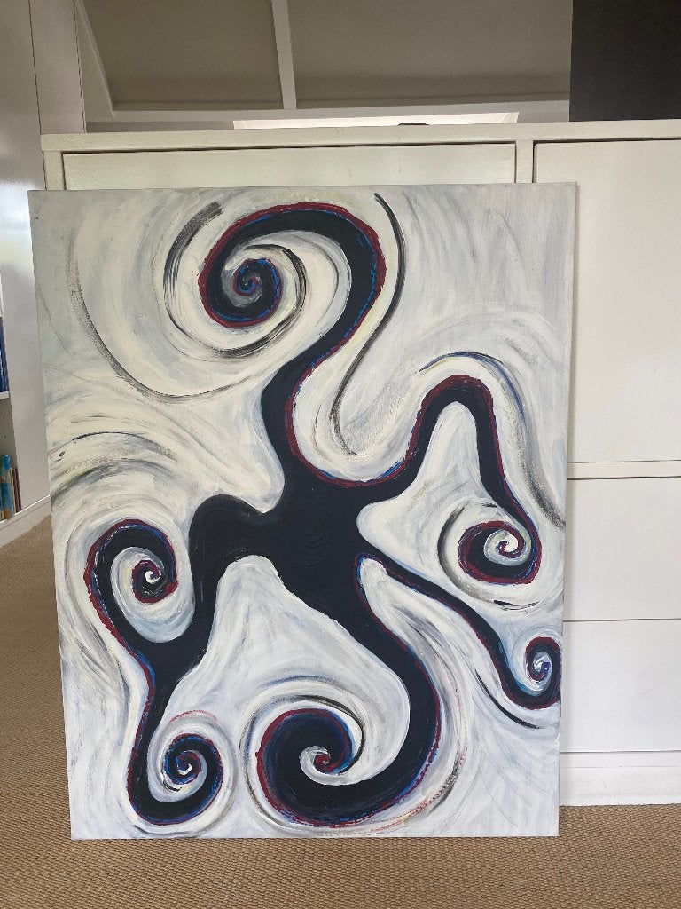 Abstract schilderij, Ophalen