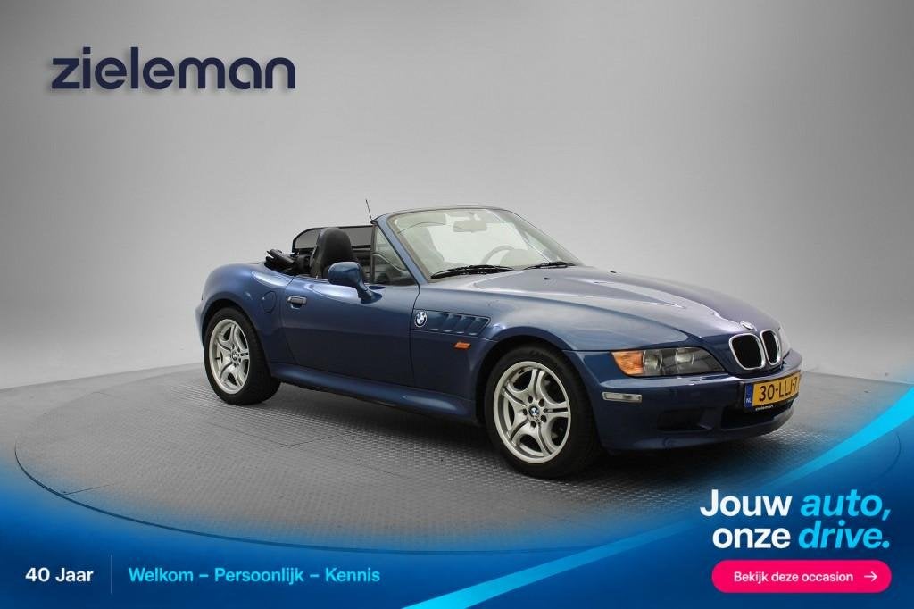 Bmw Z3 Roadster 1.8 S Cabrio - Airco, Half Leer, Sportstoele, Auto's, Gebruikt, 4 cilinders, Blauw, Leder
